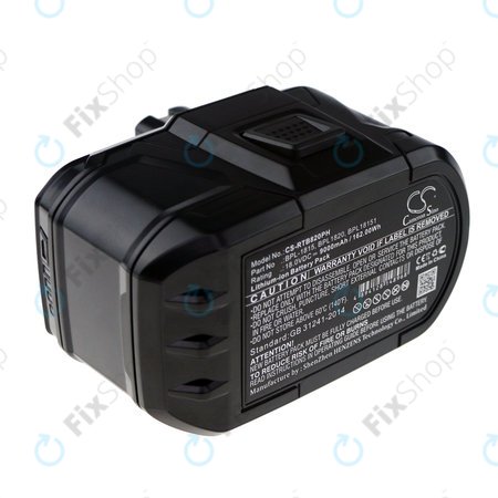 Batterie pour Ryobi BID1821, CCC, CTR-180l, P200, P600, P730, 9000mAh, Li-Ion, 18V, BPL-1815, HQ