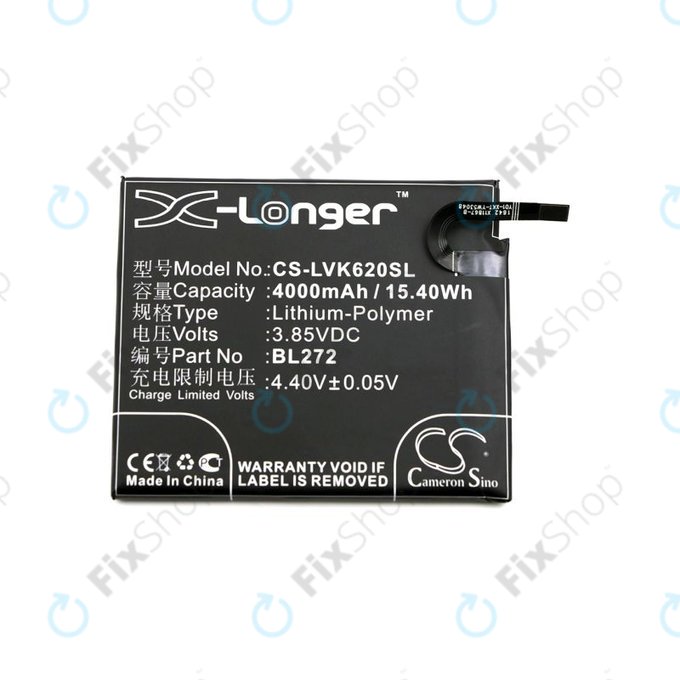 Batterie pour Lenovo K6 Power, 4000mAh, Li-Pol, 3.85V, BL272, HQ