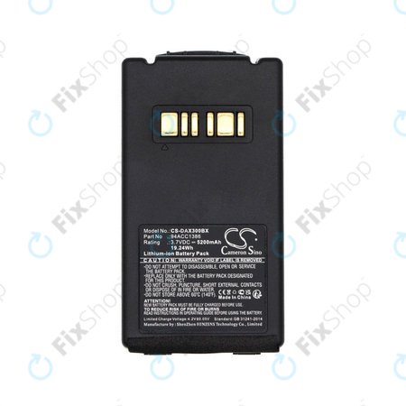 Batterie pour Datalogic Falcon X3, Falcon X3+, Falcon X4, 5200mAh, Li-Ion, 3.7V, 94ACC1386, HQ