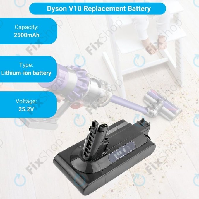 Dyson V10 - Batterie Li-Ion 2500mAh HQ