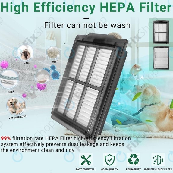 Filtre HEPA, 2 pièces pour iRobot Roomba Plus 505, 507, 405, 4020