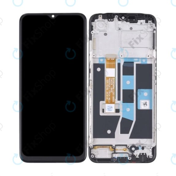 Oppo A16, A16s - Écran LCD + Écran tactile + Cadre (Noir cristal) TFT