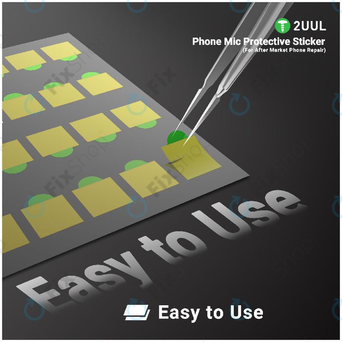 Autocollants de protection pour microphone de téléphone, 2UUL DA32, 500 pcs/pack