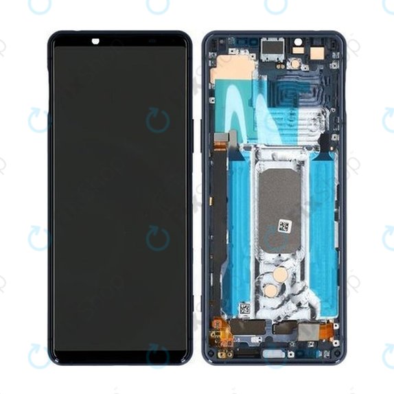 Sony Xperia 5 II - Écran LCD + Ecran Tactile + Cadre (Bleu) - A5024934A Genuine Service Pack