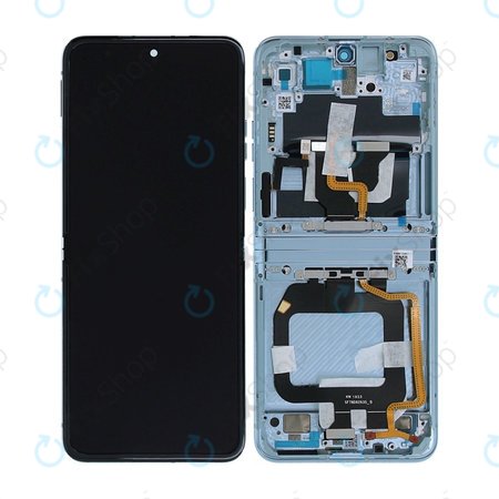 Motorola Razr 40 Ultra - Écran LCD + Ecran Tactile + Cadre (Glacier Blue) - 5D68C22597 Genuine Service Pack