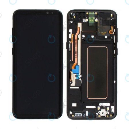 Samsung Galaxy S8 Plus G955F - Écran LCD + Ecran Tactile + Cadre (Noir Minuit) - GH97-20470A, GH97-20564A, GH97-20565A Genuine Service Pack