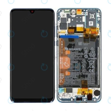 Huawei P30 Lite - Ecran LCD + Ecran Tactile + Cadre + Batterie (Bleu Paon) - 02353FQE, 02353DQS