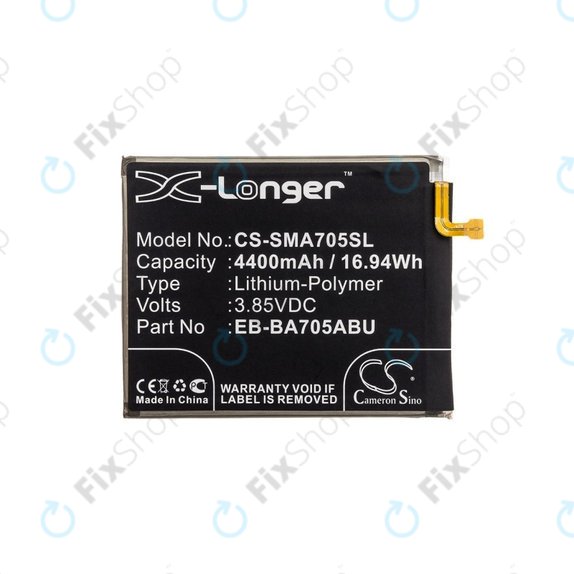 Batterie pour Samsung A70 A705F, 4400mAh, Li-Pol, 3.85 V, EB-BA705ABU, HQ