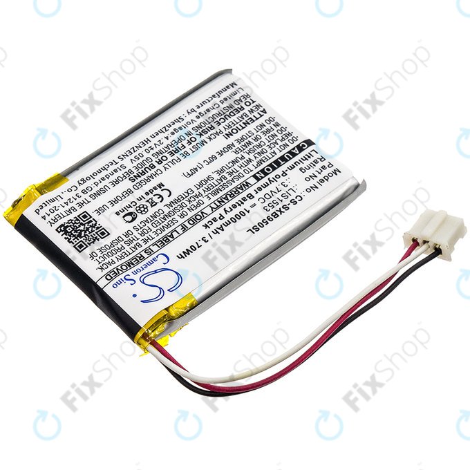 Batterie pour Sony Mdr-Xb950n1, Srs-Ws1, 1000mAh, Li-Pol, 3.7V, LIS1553, HQ