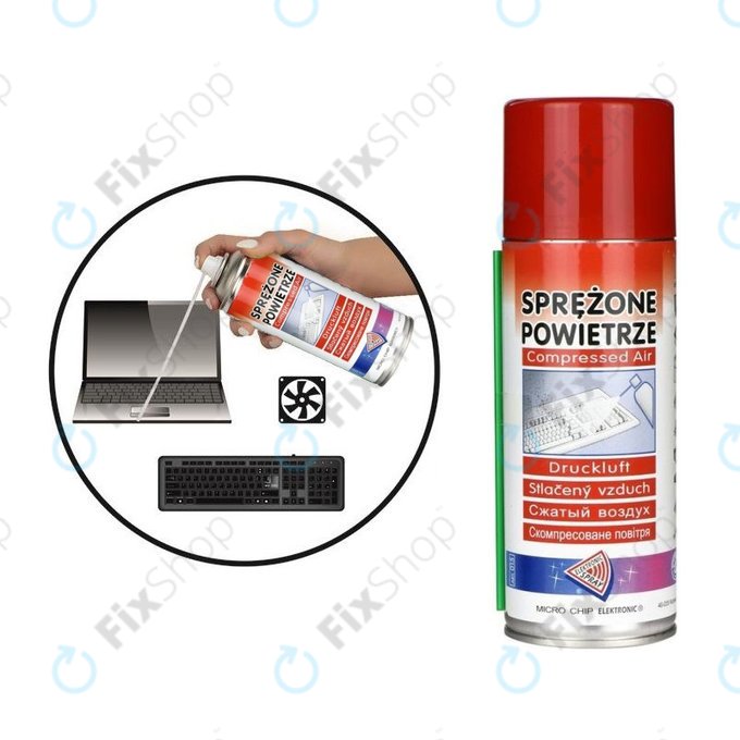 Micro Chip Electronic - Dépoussiéreur à air comprimé (inflammable) - 600 ml