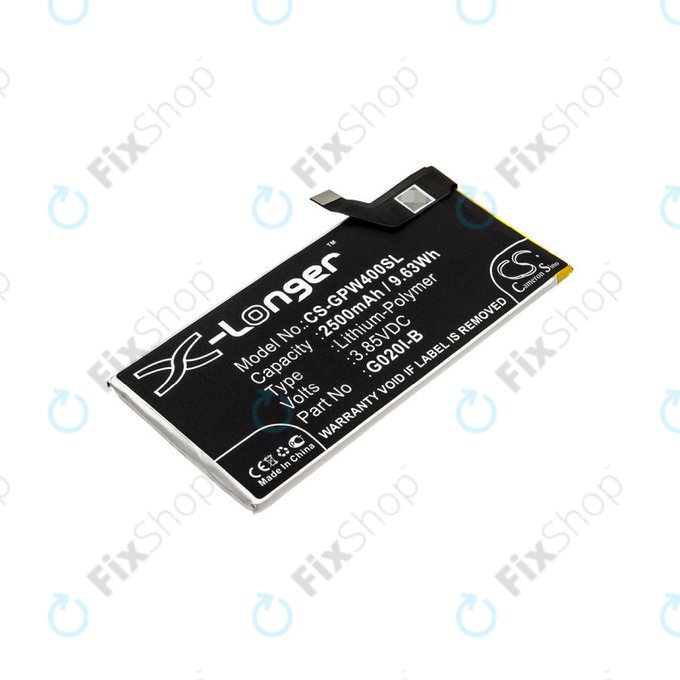 Batterie pour Google Pixel 4, 2500mAh, Li-Pol, 3.85 V, G020I-B, HQ