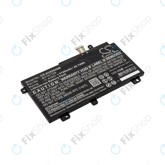 Batterie pour Asus TUF 504, 505, 554, 656, FX504, Tuf Gaming A15, 4100mAh, Li-Ion, 11.4V, B31N1726, HQ