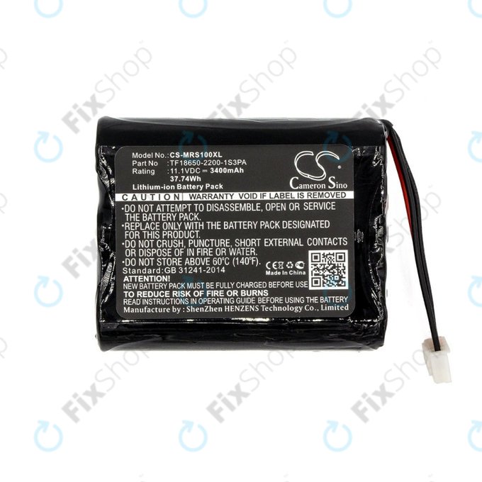 Batterie pour Marshall Stockwell, 3400mAh, Li-Ion, 11.1V, TF18650-2200-1S3PA, HQ