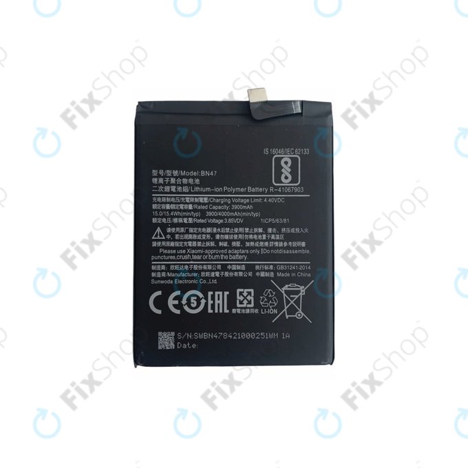 Xiaomi Mi A2 Lite (Redmi 6 Pro) - Batterie BN47 4000mAh