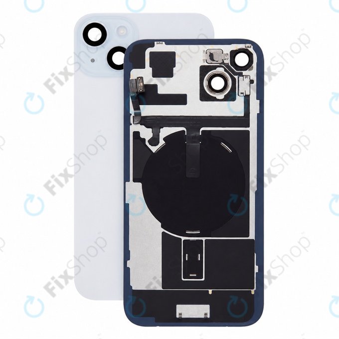 Verre de coque arrière pour iPhone 15 Plus, Black, Pulled A