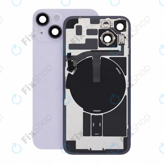 Verre de coque arrière pour iPhone 14, Purple, Pulled A