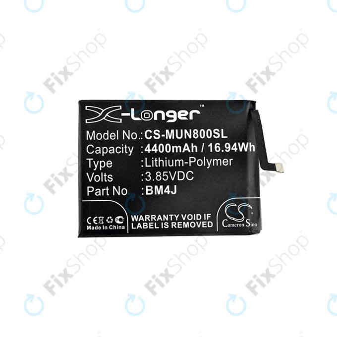 Batterie pour Xiaomi Redmi Note 8 Pro, 4400mAh, Li-Pol, 3.85 V, BM4J, HQ
