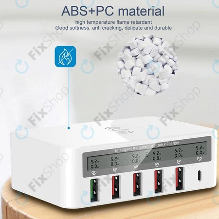 WLX-818F Station de charge de service avec USB 3.0 et USB-C