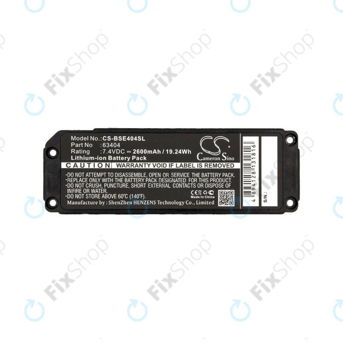 Batterie pour Bose 413295, Bose SoundLink Mini, 2600mAh, Li-Ion, 7.4V, 063404, HQ