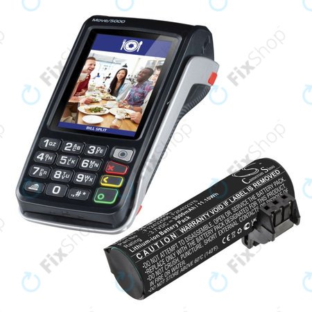 Batterie pour Ingenico Move 5000, 3000mAh, Li-Ion, 3.7V, F26402376, HQ