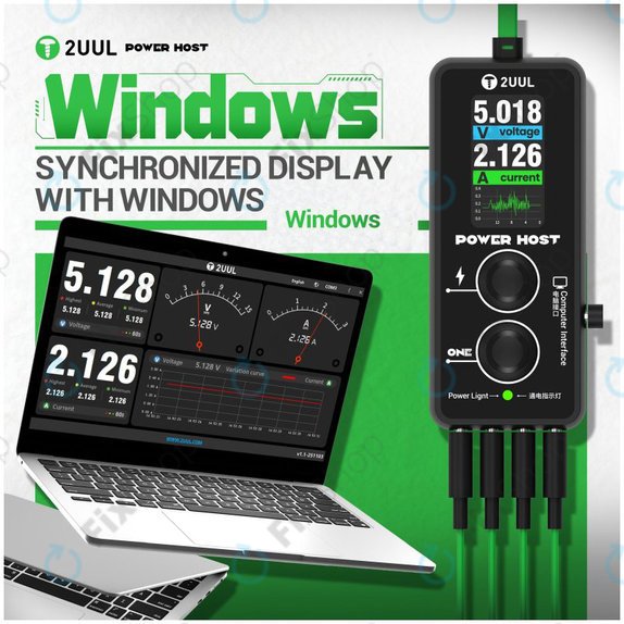 Testeur numérique de tension et de courant USB-C (Power Host), 2UUL PW15