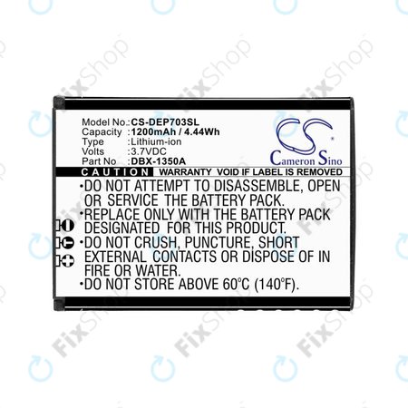 Batterie pour Doro 7030, 7031, DFC-0270, 7080, 1200mAh, Li-Ion, 3.7V, DBX-1350A, HQ