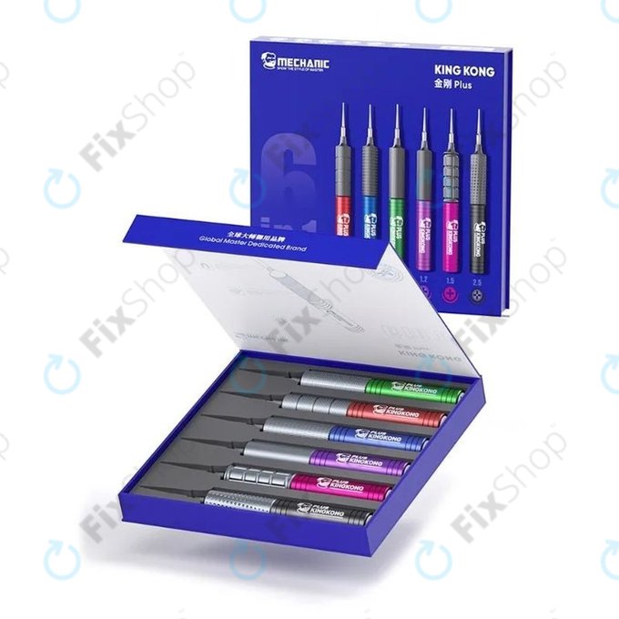 Mechanic KING KONG+ - Set de tournevis Torx, Tri-point, Cross - 6pcs