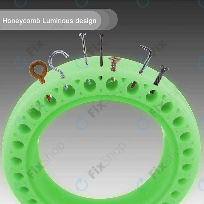 Xiaomi Mi Electric Scooter 1S, 2 M365, Essential, Pro, Pro 2 - Pneu sans chambre à air durable (Green Fluorescent)