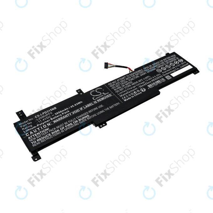 Batterie pour Lenovo IdeaPad 3-series, 3950mAh, Li-Pol, 11.4V, L20M3PF0, HQ
