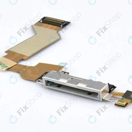 Apple iPhone 4S - Connecteur de Charge + Microphone + Câble Flex (Blanc)