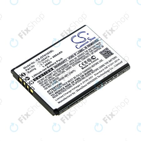 Batterie pour Alcatel OneTouch 1013, 1035D, 1046D, 400mAh, Li-Ion, 3.7V, TLi004FA, HQ