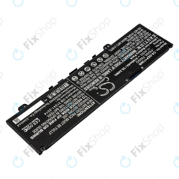 Batterie pour Dell Inspiron 13, 7373, Vostro 13, 3100mAh, Li-Ion, 11.4V, F62G0, HQ