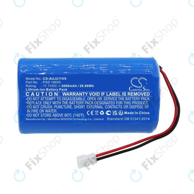 Batterie pour Aquajack 211, 2600mAh, Li-Ion, 11.1V, PSD 18650, HQ