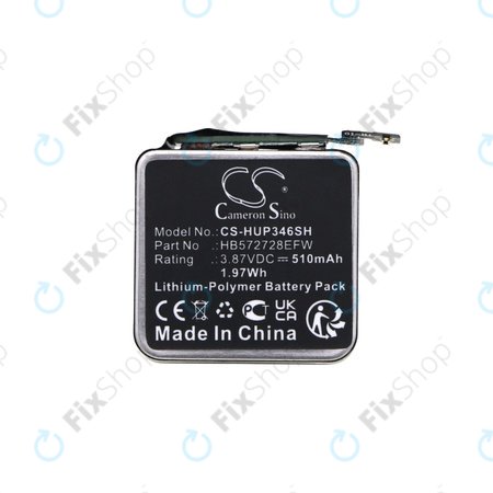 Batterie pour Huawei Watch GT3 Pro 46mm, 510mAh, Li-Pol, 3.87V, HB572728EFW, HQ