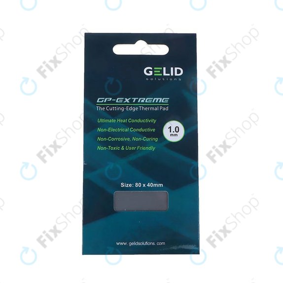 Pad thermique GELID GP-Extreme, 12 W/mK, 80 × 40 × 1.0mm