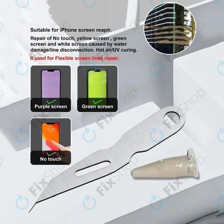 Lame ultrafine pour la réparation des circuits ITO/LCD – pour la réparation des lignes d'affichage et l'application de pâte conductrice argentée