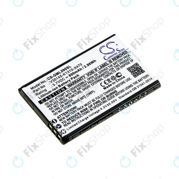 Batterie pour Saiet Lumina, Ready, Single, Brondi Amico Favoloso, Gigaset GI390, 590, 800mAh, Li-Ion, 3.7V, V30145-K1310-X470, HQ