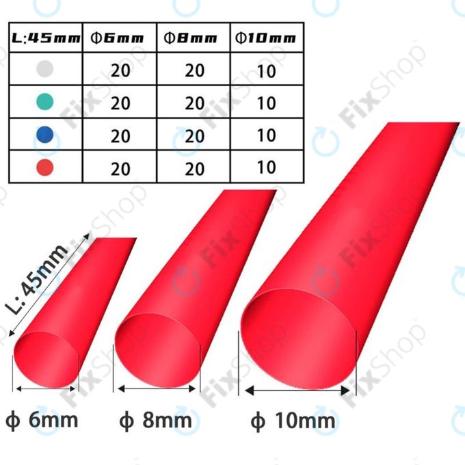 2UUL - Jeu de gaines thermorétractables prédécoupées (200pcs)