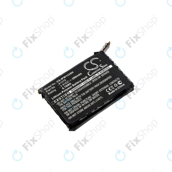 Batterie pour Apple Watch 1 38 mm, 200mAh, Li-Pol, 3.8 V, A1578, HQ