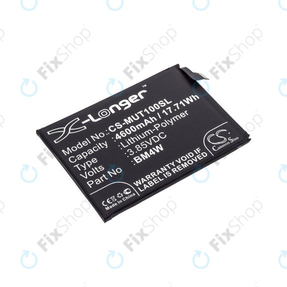 Batterie pour Xiaomi Mi 10T Lite 5G, 4600mAh, Li-Pol, 3.85 V, BM4W, HQ