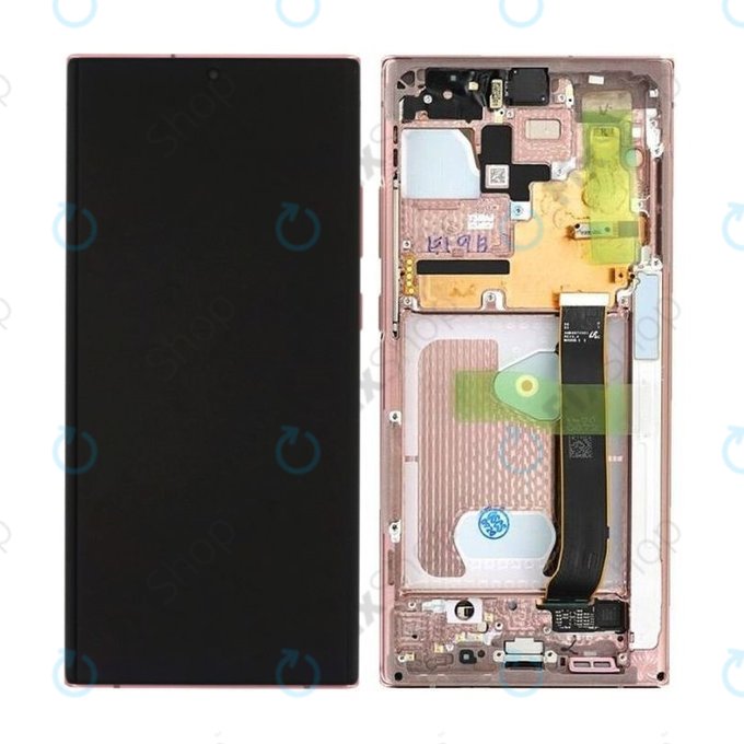 Samsung Galaxy Note 20 Ultra N986B - Écran LCD + Tactile + Cadre (Mystic Bronze) - GH82-23596D, GH82-23511D, GH82-23621D, GH82-23622D, GH82-23597D, GH82-31459D Genuine Service Pack