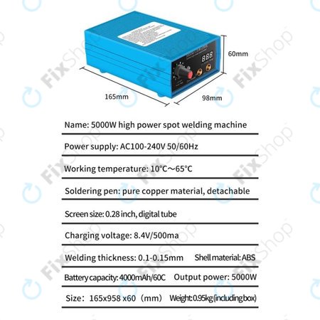 Docreate HPSW 5000W - Kit de bricolage pour mini machine à souder par points (4000mAh)