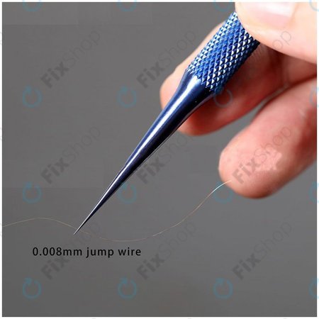 2UUL Tête droite BlueT – Pince à épiler en alliage de titane pour un saut de fil précis (0,1 mm)