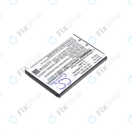 Batterie pour Casio Exilim Card Ex-S880, 650mAh, Li-Ion, 3.7V, NP-20, HQ