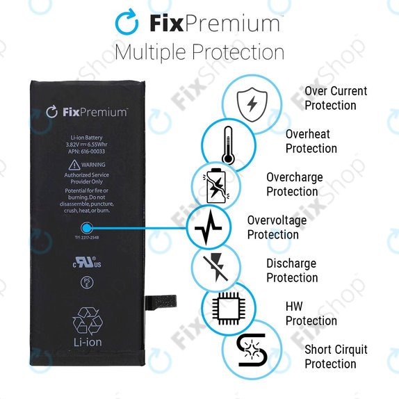 Apple iPhone 8 Plus - Batterie 2691mAh FixPremium