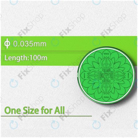 2UUL - Vajra Wire - Fil de séparation LCD ultra-Fin (0,035 mm x 100 m) - 5pcs