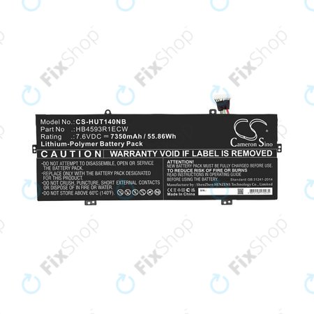 Huawei MateBook X Pro - Batterie HB4593R1ECW 7350mAh HQ