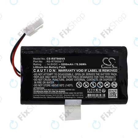 Batterie pour Rowenta Smart Force RR8021WH, 5200mAh, Li-Ion, 14.8V, RS-RT900817, HQ