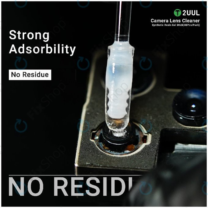Bâtonnets de gel de nettoyage pour lentille caméra, résine synthétique, 2UUL CL21, 48 pcs/pack