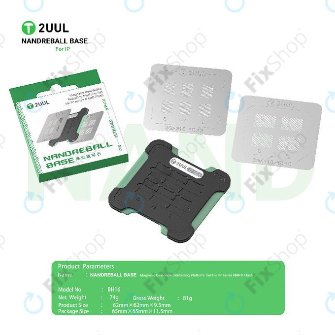 Base magnétique double face pour rebillage NAND, 2UUL BH16